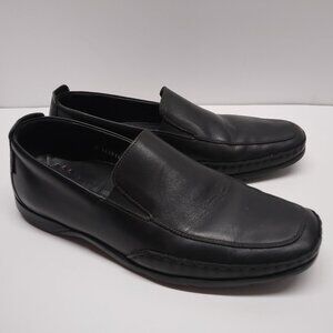 Mephisto Cool-Air Black Leather Slip-on Driving Loafers Shoes Men Size 9